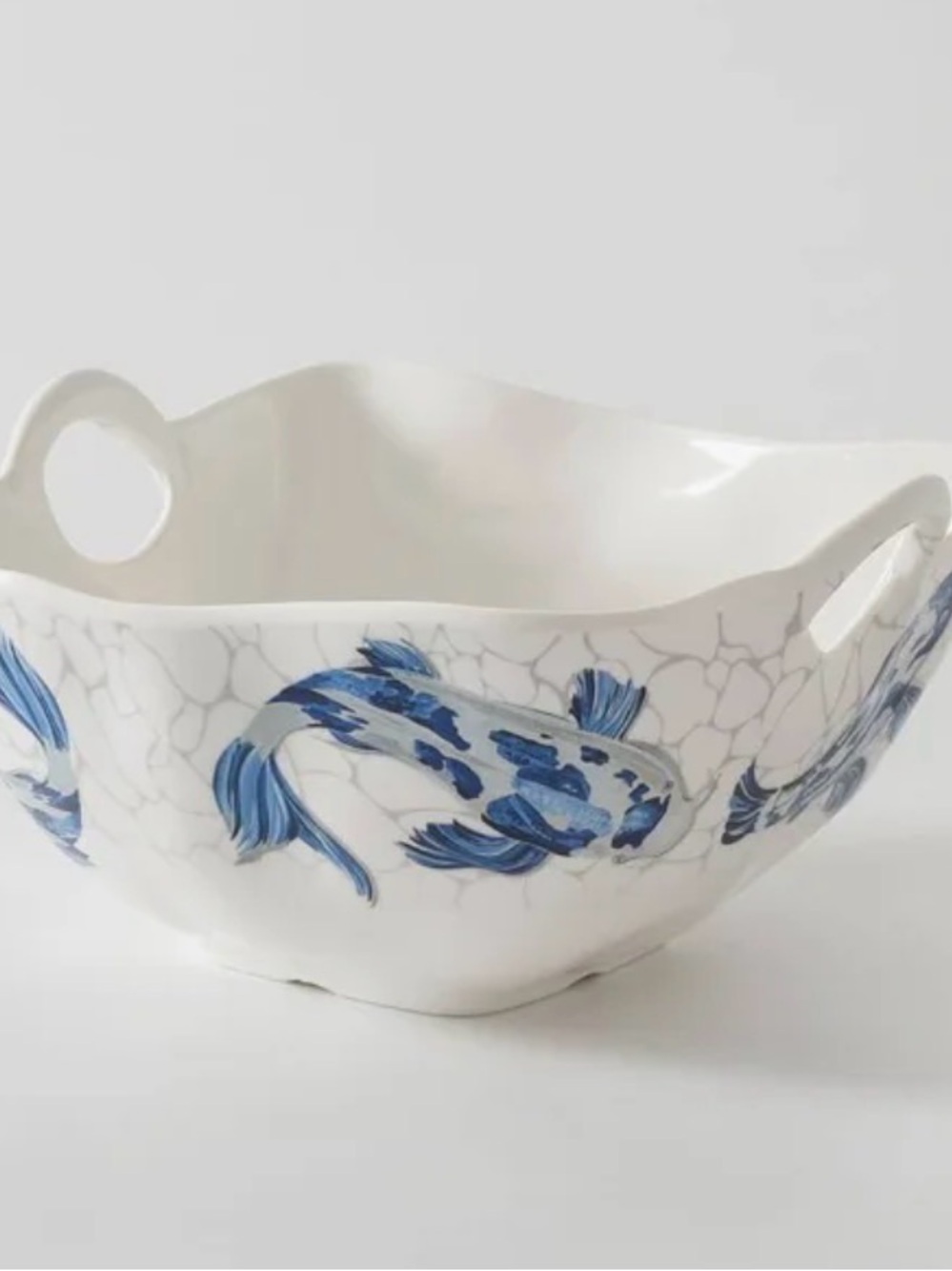 Pampa Bay Koi Collection Blue White Porcelain Serving Bowl 9โ ๐ฅNWT๐ฅ
